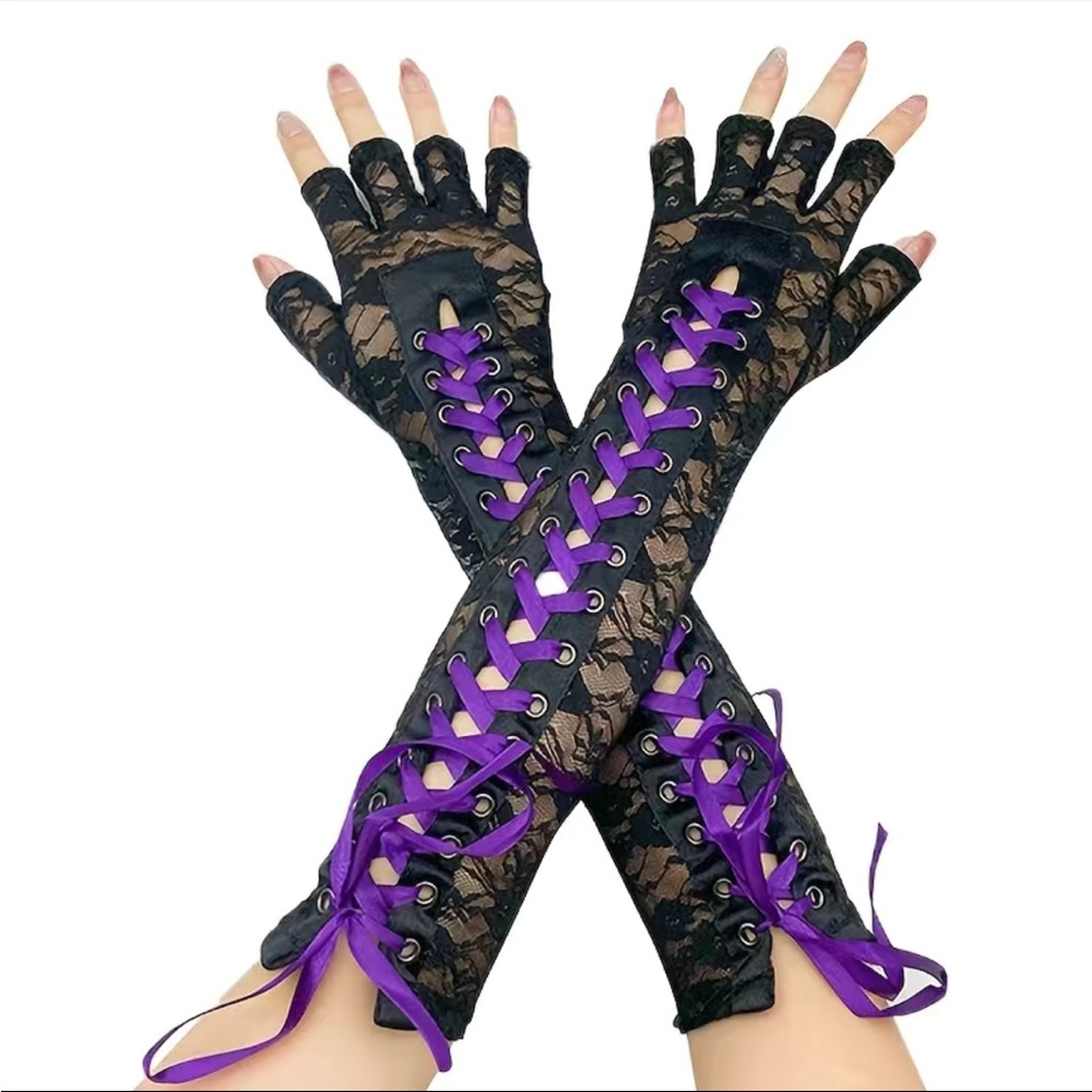 1 pair, Comfortable Mesh Elastic Gloves for Women